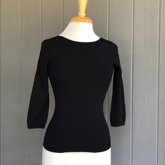 Vince Sweaters - VINCE. Black U-Back Knit Top Size Small